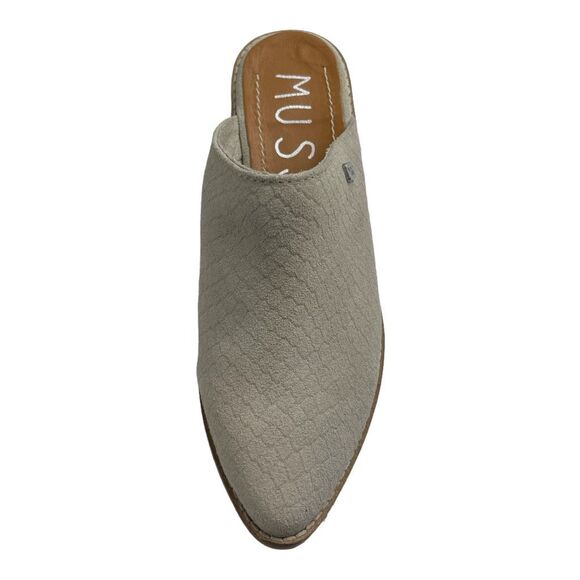 New! Musse And Cloud Women's Helen Textured Block Heel Mule Shoes Ice Size 6 NWT - Picture 5 of 16